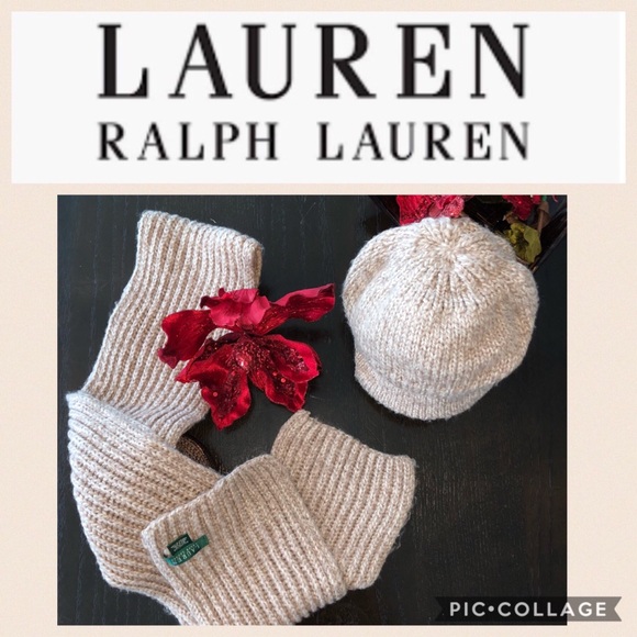 ralph lauren womens hat and scarf set